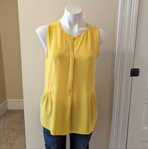 Anne Taylor LOFT bright yellow tank top size small
